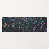 Aangepast Iridisch Abstract Gebrandschilderd Glas Yogamat (Voorkant (horizontaal))