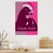 AANGEPAST IT Roze Camo Pop Art Chicken Poster (Keuken)