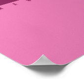 AANGEPAST IT Roze Pop Art Koe Poster (Hoek)