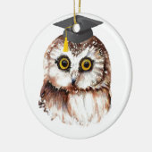 Aangepast jaar Afstuderen Fun Wise Owl Keramisch Ornament (Links)