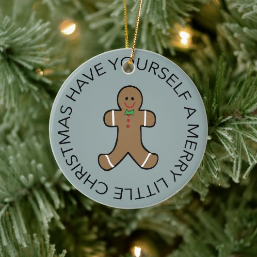 Aangepast Jaar Gingerbread Man Ornament (Boom)
