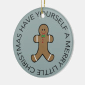 Aangepast Jaar Gingerbread Man Ornament (Links)