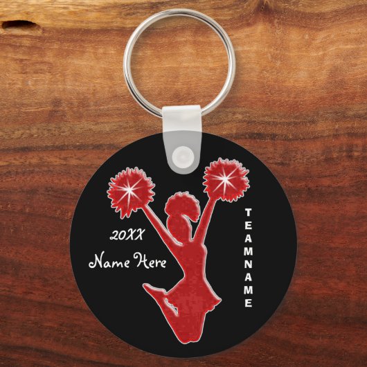 Aangepast JAAR, NAAM en TEAM Cheap Cheer Sleutelha Sleutelhanger (Voorkant)