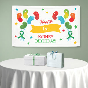 Aangepast Jaar Niertransplantatie Verjaardag Spandoek