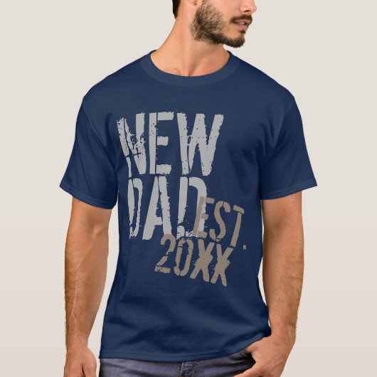 Aangepast jaar nieuwe pap Vaderdag T-shirt (Voorkant)