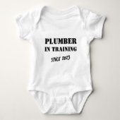 Aangepast jaar "Plumber in Training"-reisblad Romper (Voorkant)