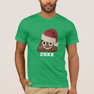 Aangepast Jaar Poop Emoji Funny Christmas Shirt