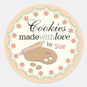 Aangepast jaar 'Ronde pastel Cookie Gift Stickers