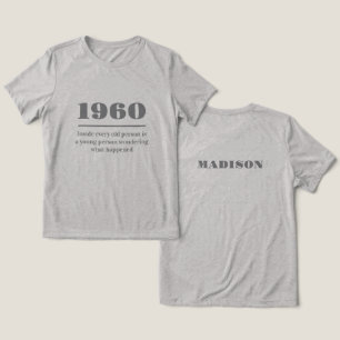 Aangepast jaar, tekst & naam Tri-Blend shirt