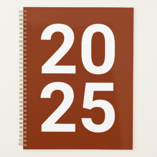 Aangepast jaar terracotta moderne typografie numme planner