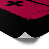 Aangepast jaar voor surrogaat op feestdag poster (Hoek)