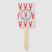 Aangepast jaars zomerkrabboil handwaaier (Achterkant)