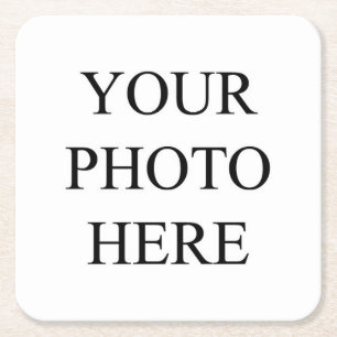 Aangepast "Je foto hier" Vierkante Kartonnen Onderzetter