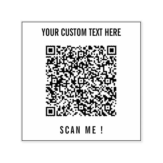 Aangepast je QR-code Scaninfo en Tekststempel Zelfinktende Stempel (Design)