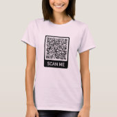 Aangepast je QR-code Scaninfo T-Shirt Cadeaut (Voorkant)