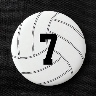 Aangepast Jersey nummer ronvolleyball Button pop
