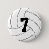 Aangepast Jersey nummer ronvolleyball Button pop (Voorkant)