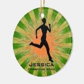 Aangepast Jogger Runner-Ornament Keramisch Ornament (Links)