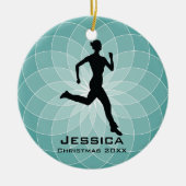 Aangepast Jogger Runner-Ornament Keramisch Ornament (Voorkant)