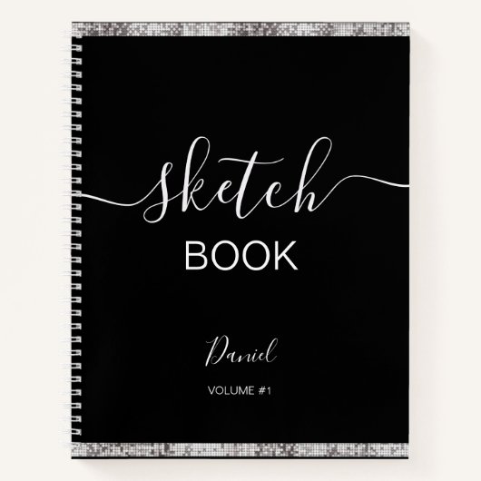 Aangepast Jouw naam handboek elegant script N Notitieboek (Voorkant)