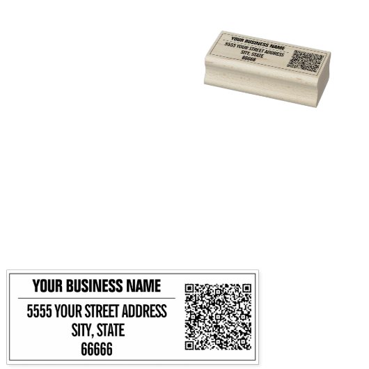 Aangepast Jouw naam Keur Adres QR Code Stempel (Gestempeld)