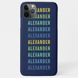 Aangepast Jouw naam toevoegen Vun kleurenverloop iPhone 11 Pro Max Hoesje