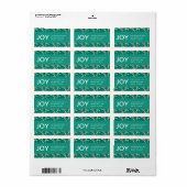 Aangepast Joy Holiday Berries Groen Modern Adres Etiket (Full Sheet)