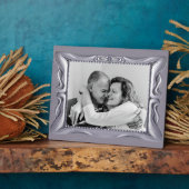 Aangepast Jubileum Fancy Silver Lijst Plaque Fotoplaat (Zijkant)