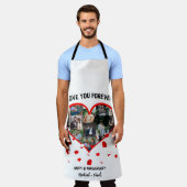 Aangepast Jubileum Hart Foto Collage Schort (Gedragen)