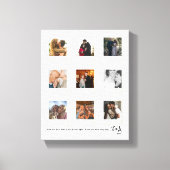 Aangepast Jubileum Photo Collage Lijst Canvas Afdruk (Voorkant)