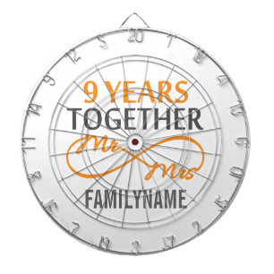 Aangepast Jubileum voor de heer en mevrouw 9de Dartbord