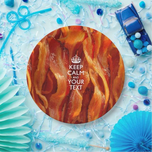Aangepast kalm houden en je bacon papieren bordje