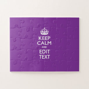 Aangepast kalm houden op Paars decor Legpuzzel