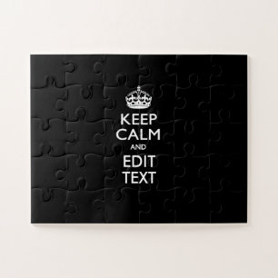 Aangepast kalm houden op Solid Black Decor Legpuzzel
