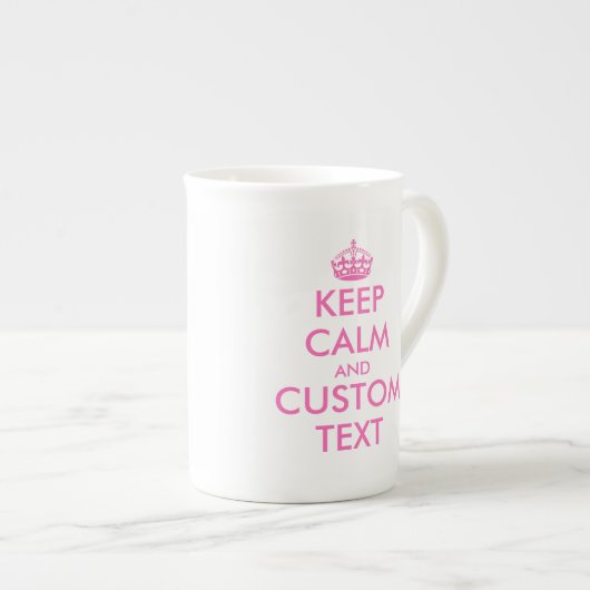 Aangepast kalm houden roze botchina speciale mok (Voorkant rechts)