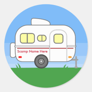 Aangepast kamp ronde sticker
