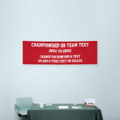 Aangepast kampioenschap banners UW KLEUREN en TEKS (Beurs)