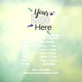 Aangepast Kantoor deuropteken Raamsticker (Vel 3)