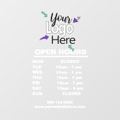 Aangepast Kantoor deuropteken Raamsticker (Vel)