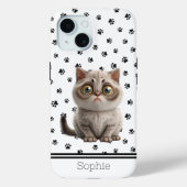 Aangepast Kat bevestigen Case-Mate iPhone Case (Achterkant)