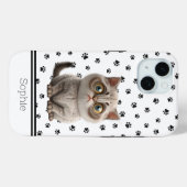 Aangepast Kat bevestigen Case-Mate iPhone Case (Achterkant (horizontaal))