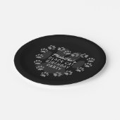 Aangepast kattepapier voor thuisdag Paw Afdrukhart Papieren Bordje (Gekanteld)