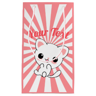 Aangepast Kawaii White Kitten afspelen Klein Cadeauzakje