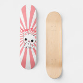 Aangepast Kawaii White Kitten afspelen Skateboard (Voorkant)