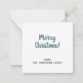 Aangepast Kerst Dorp Notitiekaartje (Achterkant)