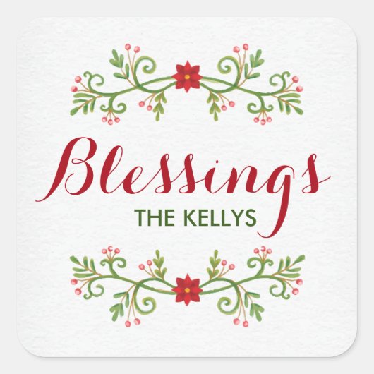 Aangepast Kerst sticker (Voorkant)