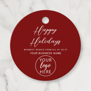 Aangepast kerstbedrijfslogo bedankjes labels