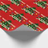 Aangepast kerstboomverlichting voor Merry's Cadeaupapier (Hoek)