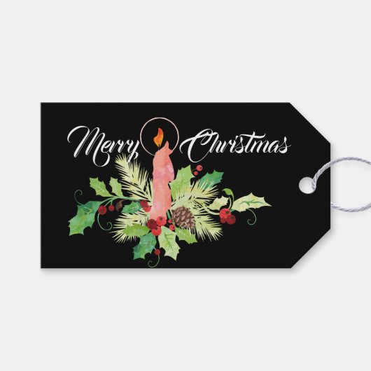 Aangepast kerstcadeau-Label voor kaarswerk Cadeaulabel (Voorkant (Horizontaal))