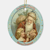 Aangepast  kerstcadeautje met cadeautjes Kind kers Keramisch Ornament (Links)